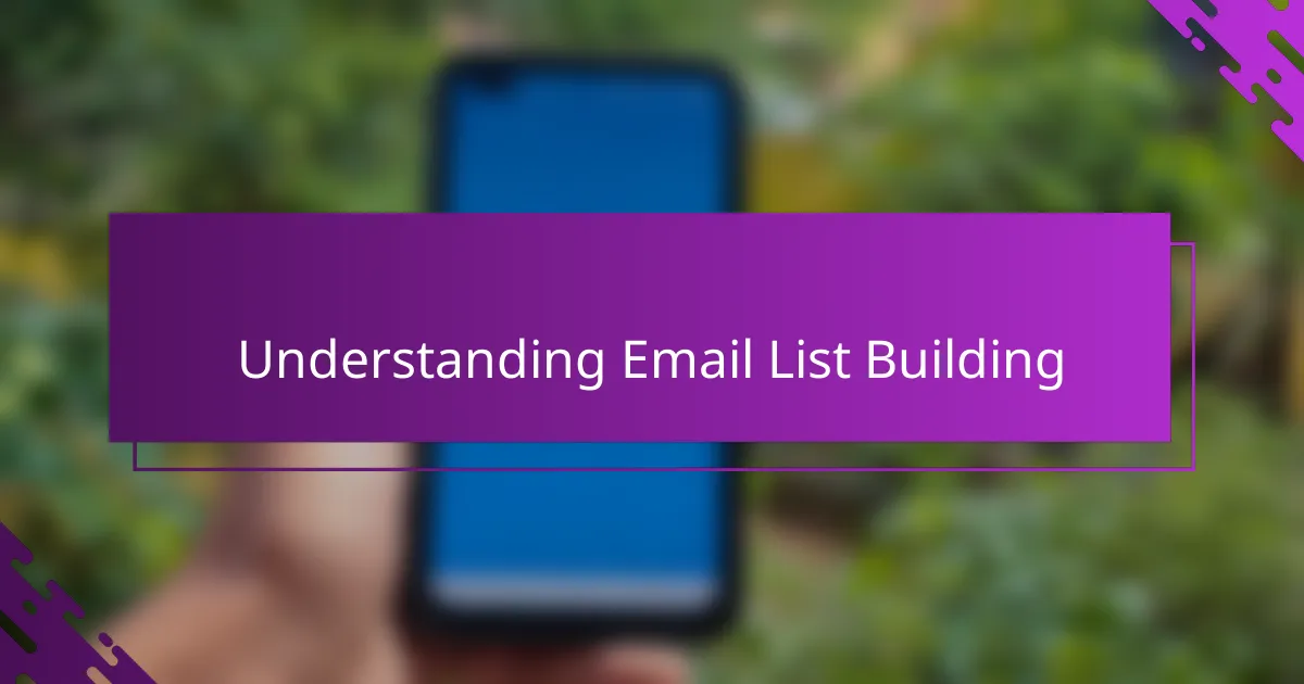 Understanding Email List Building