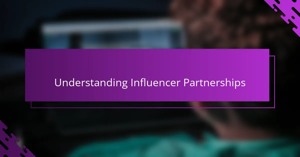 Understanding Influencer Partnerships